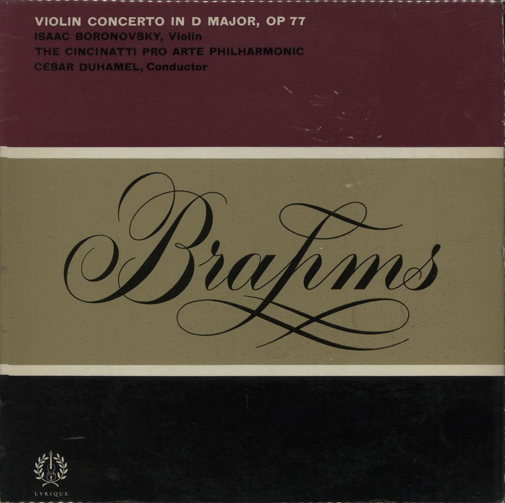 Johannes Brahms Concerto in D Major For Violin And Orchestra, Op.77 UK vinyl LP album (LP record) HPG1020