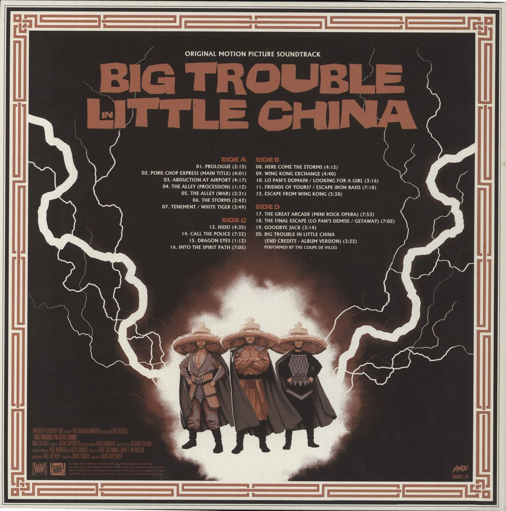 John Carpenter Big Trouble In Little China US vinyl LP album (LP record)