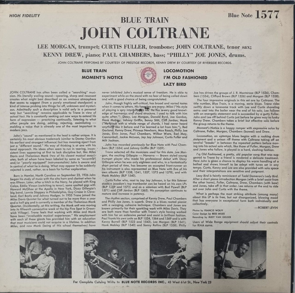 John Coltrane Blue Train - West 63rd - EX US vinyl LP album (LP record)