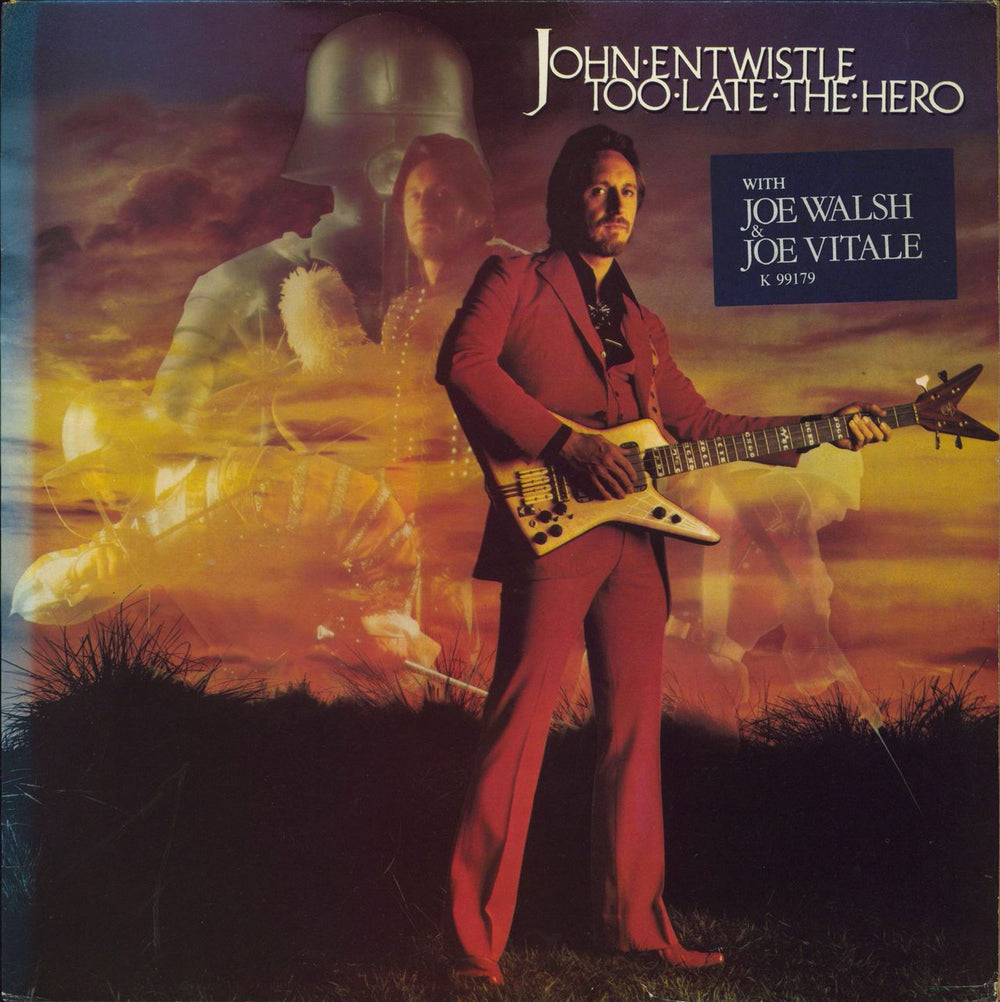 John Entwistle Too Late The Hero - Hypestickered UK vinyl LP album (LP record) K99179