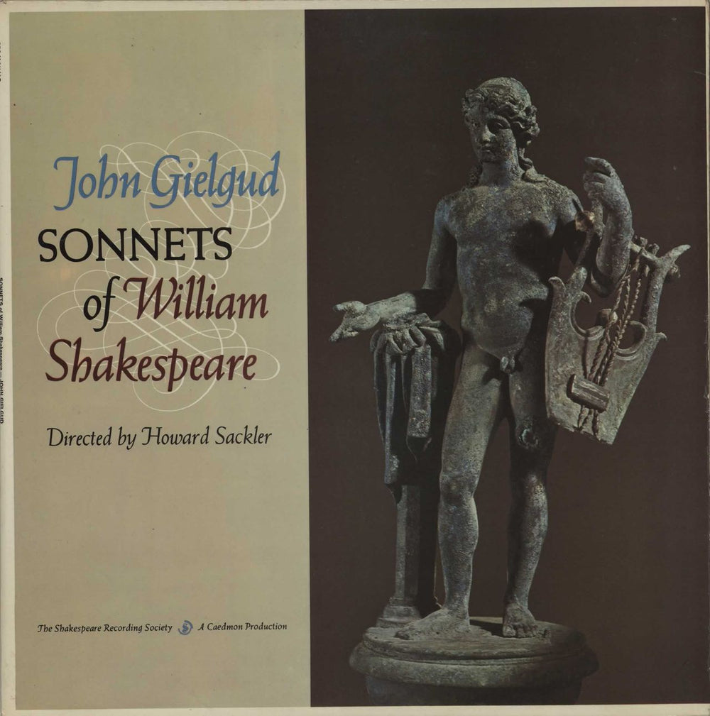 John Gielgud Sonnets Of William Shakespeare UK 2-LP vinyl record set (Double LP Album) SRS-M241