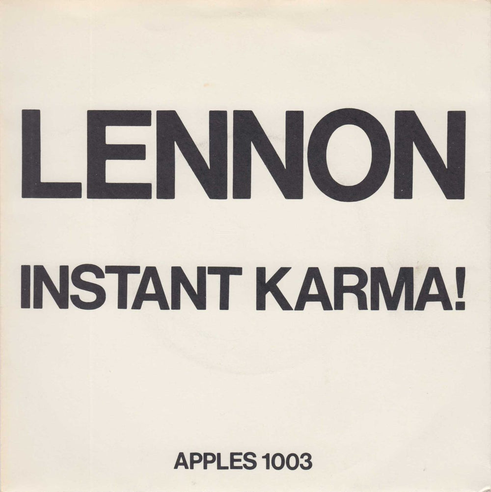 John Lennon Instant Karma! - P/S - EX UK 7" vinyl single (7 inch record / 45) APPLES1003