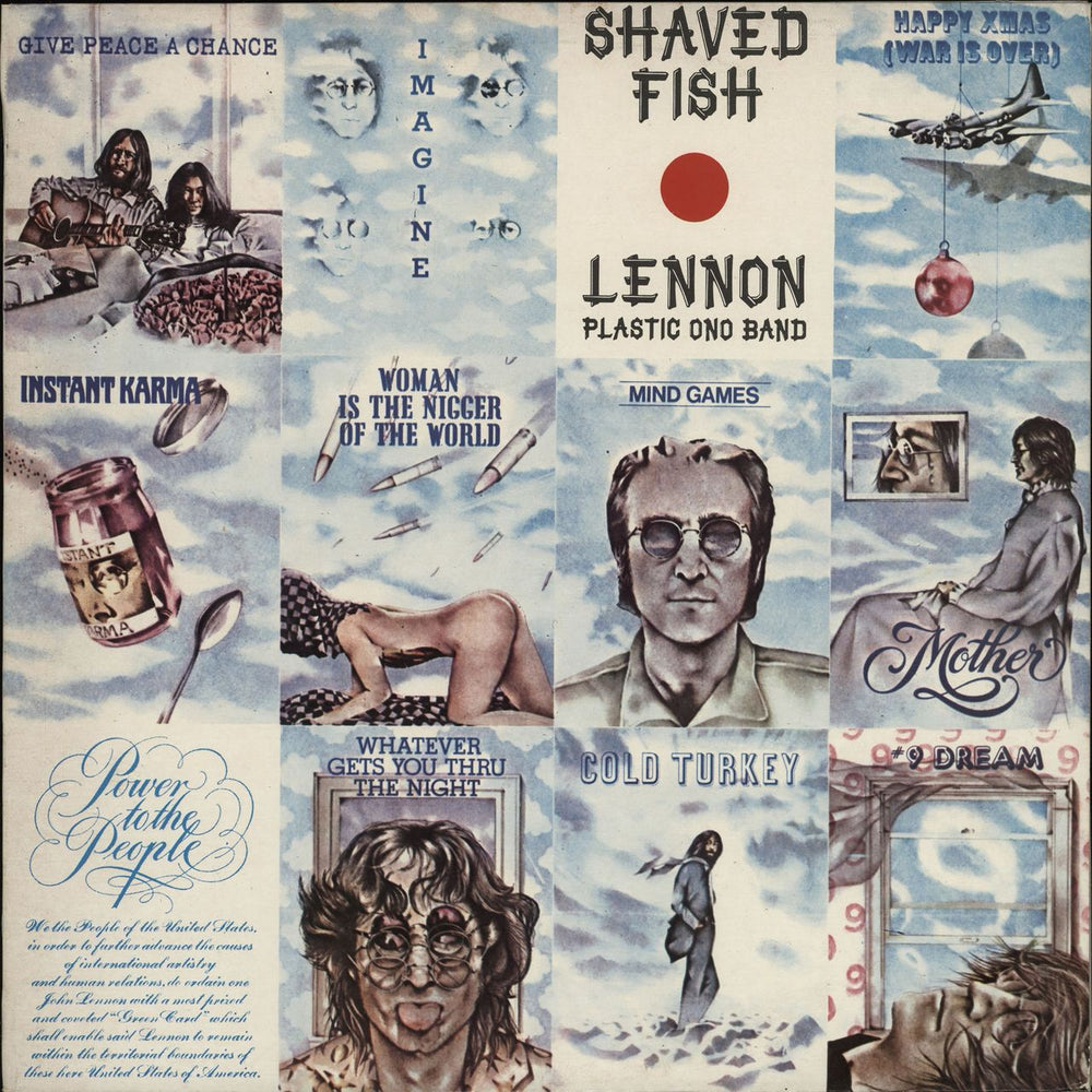 John Lennon Shaved Fish Yugoslavian vinyl LP album (LP record) LSAP73034