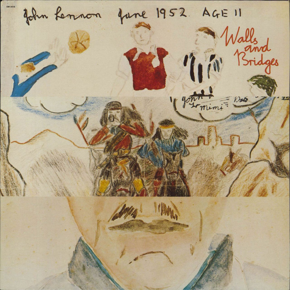 John Lennon Walls And Bridges Canadian vinyl LP album (LP record) SW-3416