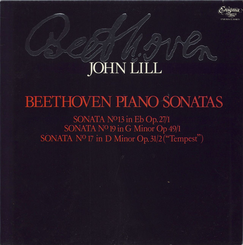 John Lill Beethoven Piano Sonatas UK vinyl LP album (LP record) K53521