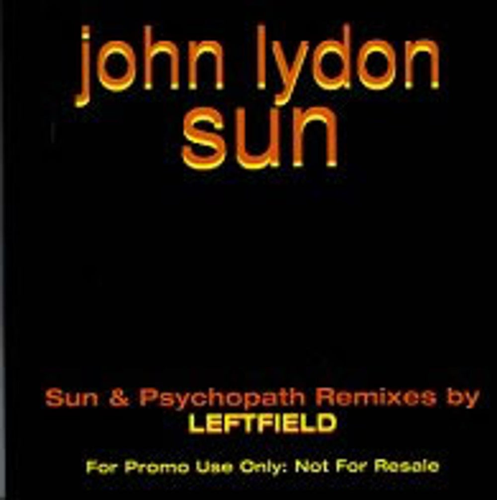 John Lydon Sun UK Promo CD single (CD5 / 5") VUSCDJ122