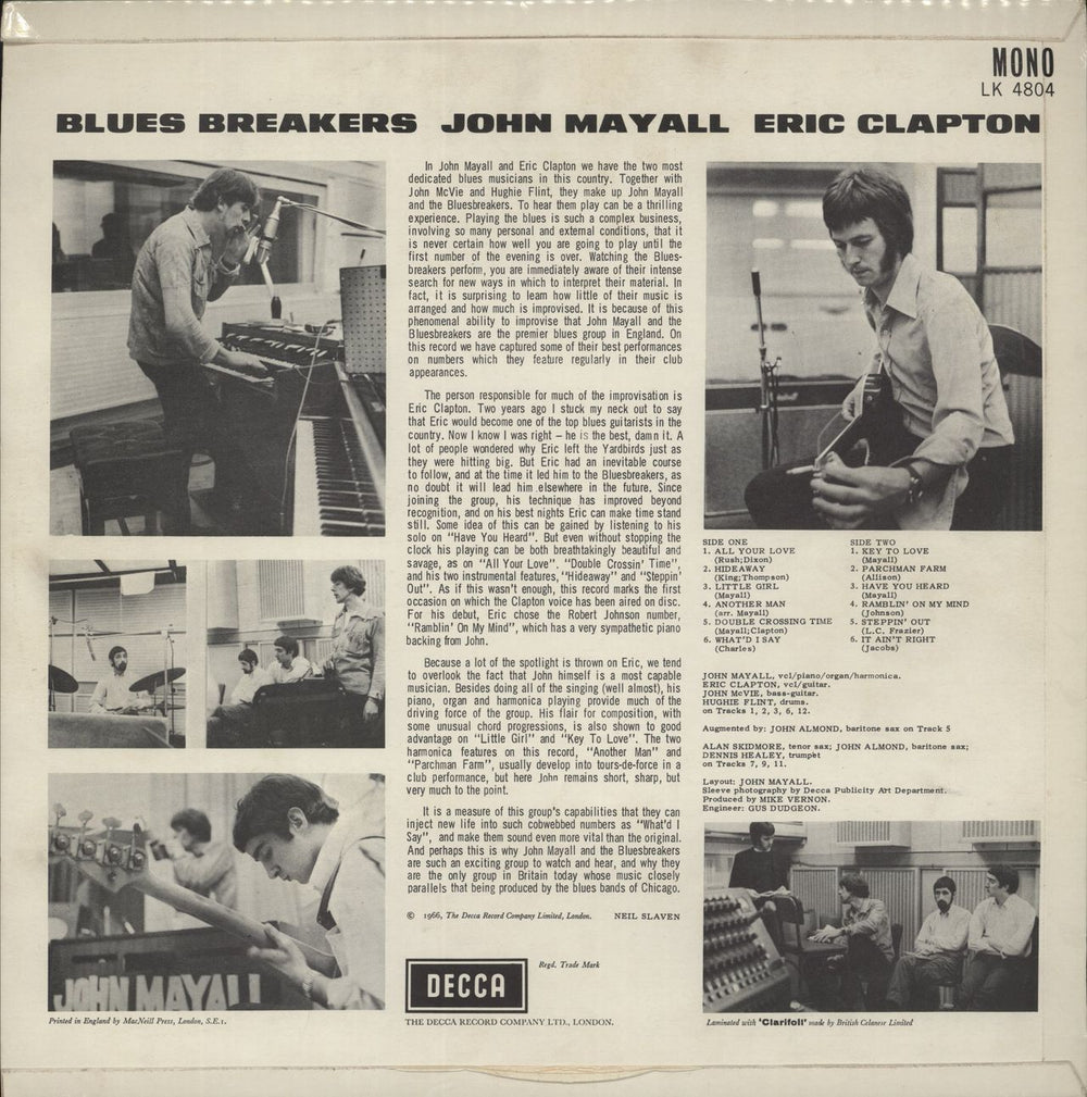 John Mayall Blues Breakers - 1st (A) UK vinyl LP album (LP record)