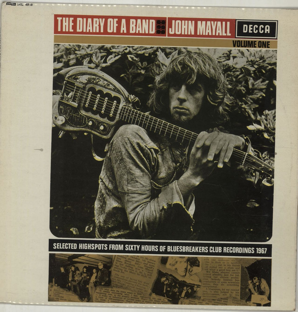 John Mayall The Diary Of A Band Volume One UK vinyl LP album (LP record) SKL4918