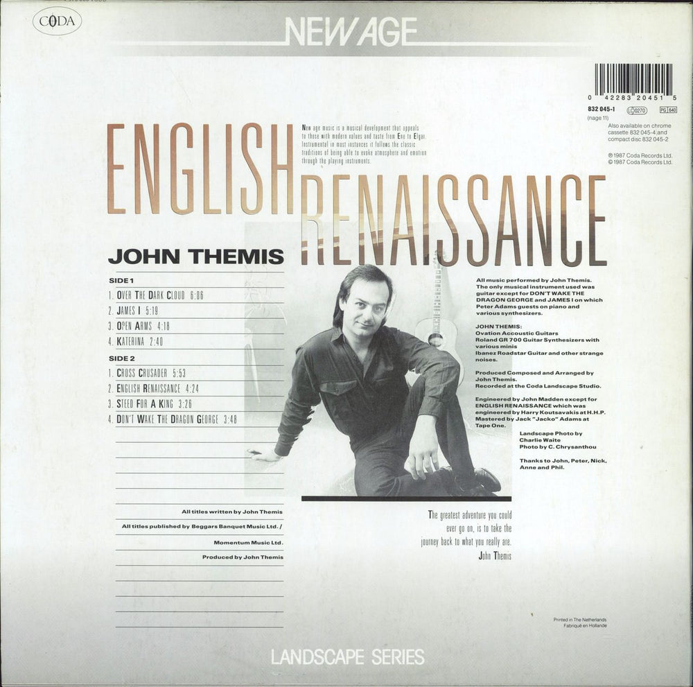 John Themis English Renaissance UK vinyl LP album (LP record) 042283204515