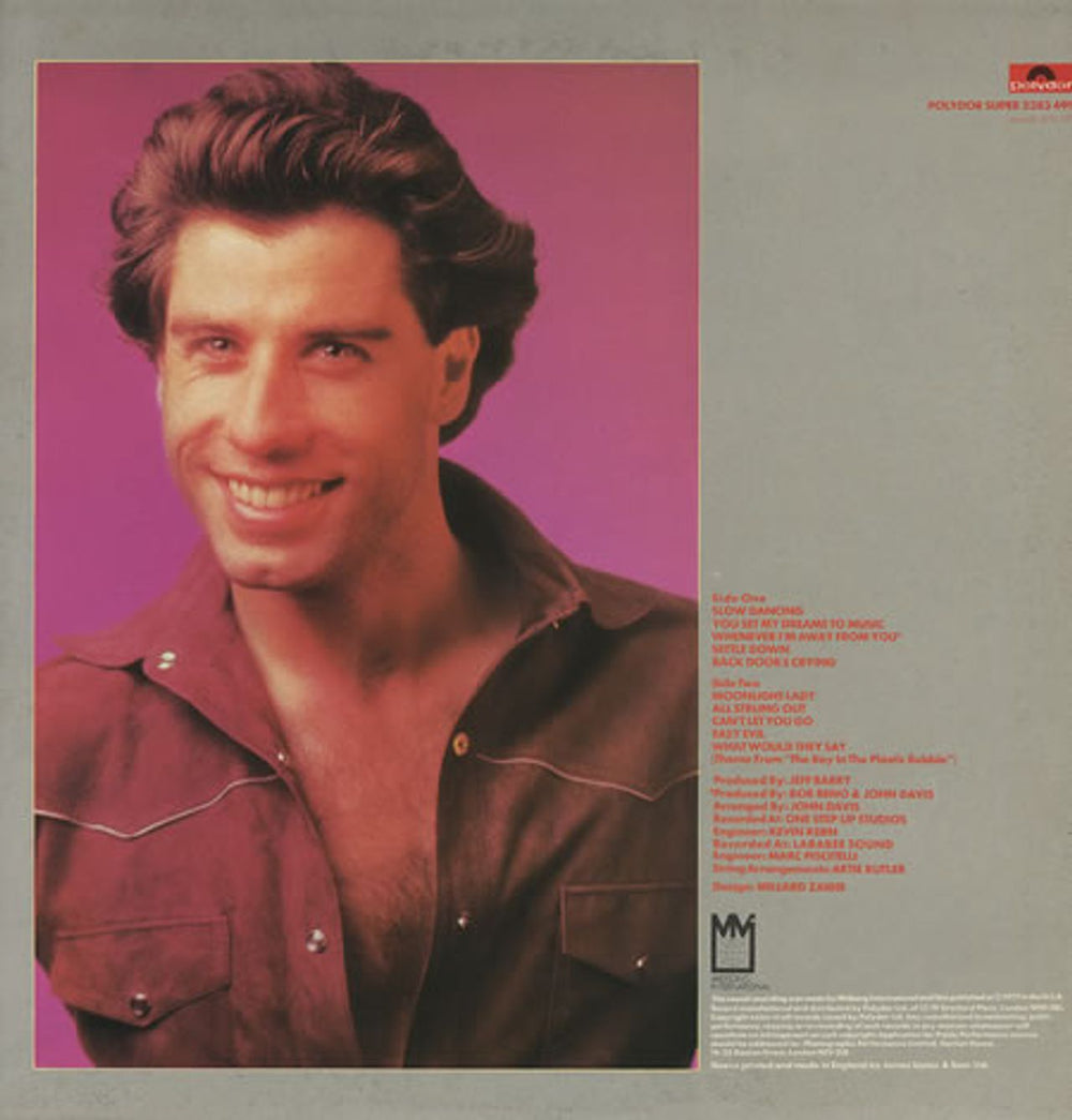 John Travolta Whenever I'm Away From You UK vinyl LP album (LP record) JTVLPWH309099