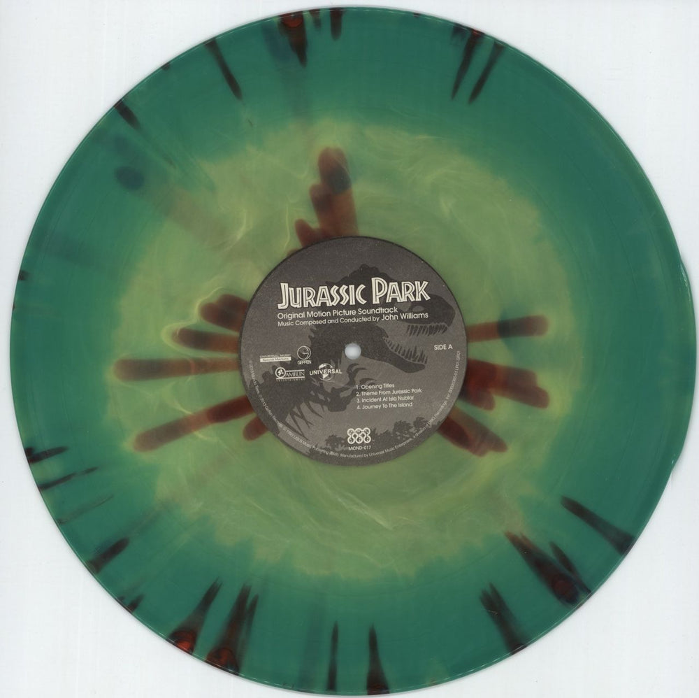 John Williams (Composer) Jurassic Park - 180gm Dilophosaurus Vinyl US 2-LP vinyl record set (Double LP Album) WIA2LJU822220