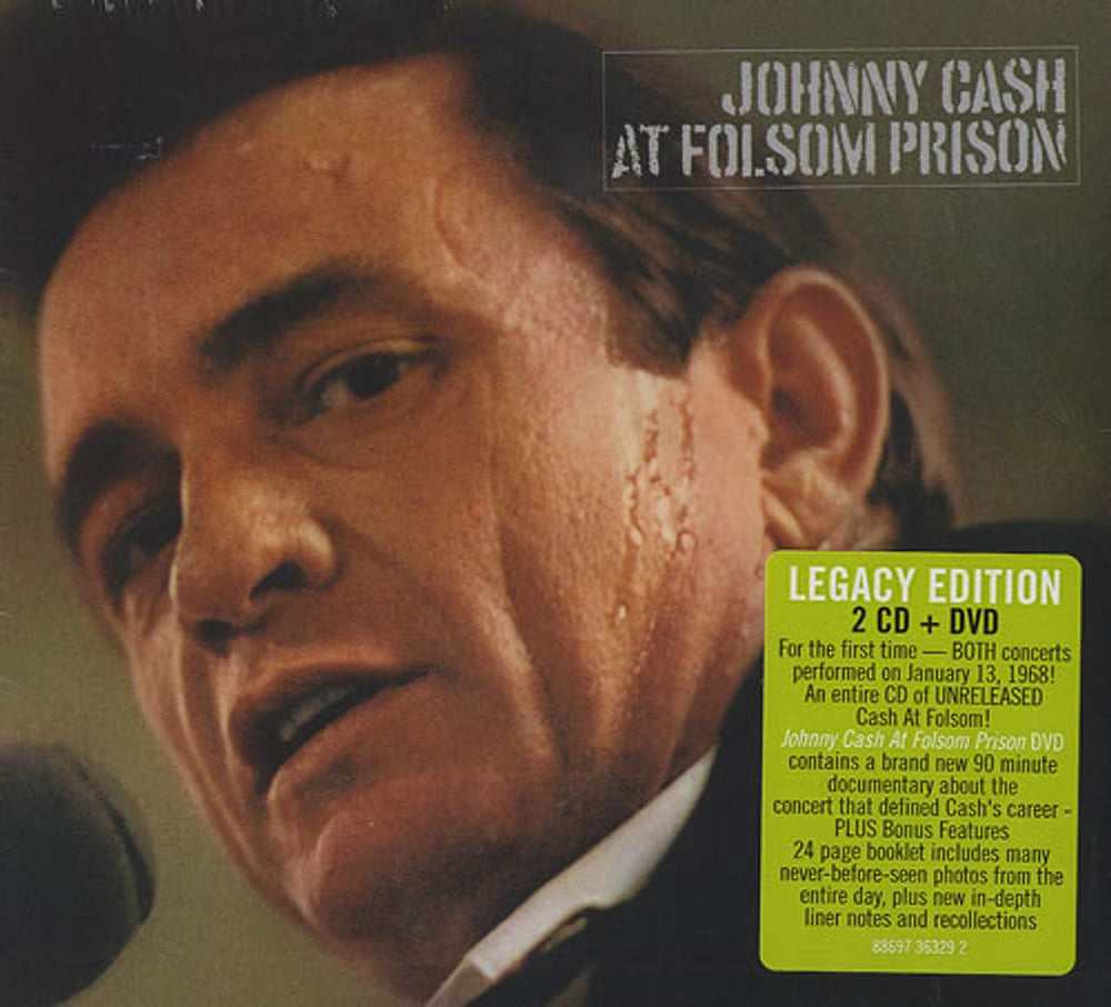 Johnny Cash At Folsom Prison: Legacy Edition - Sealed UK 3-disc CD/DVD Set 88697363292