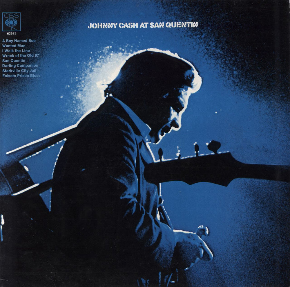 Johnny Cash At San Quentin UK vinyl LP album (LP record) 63629