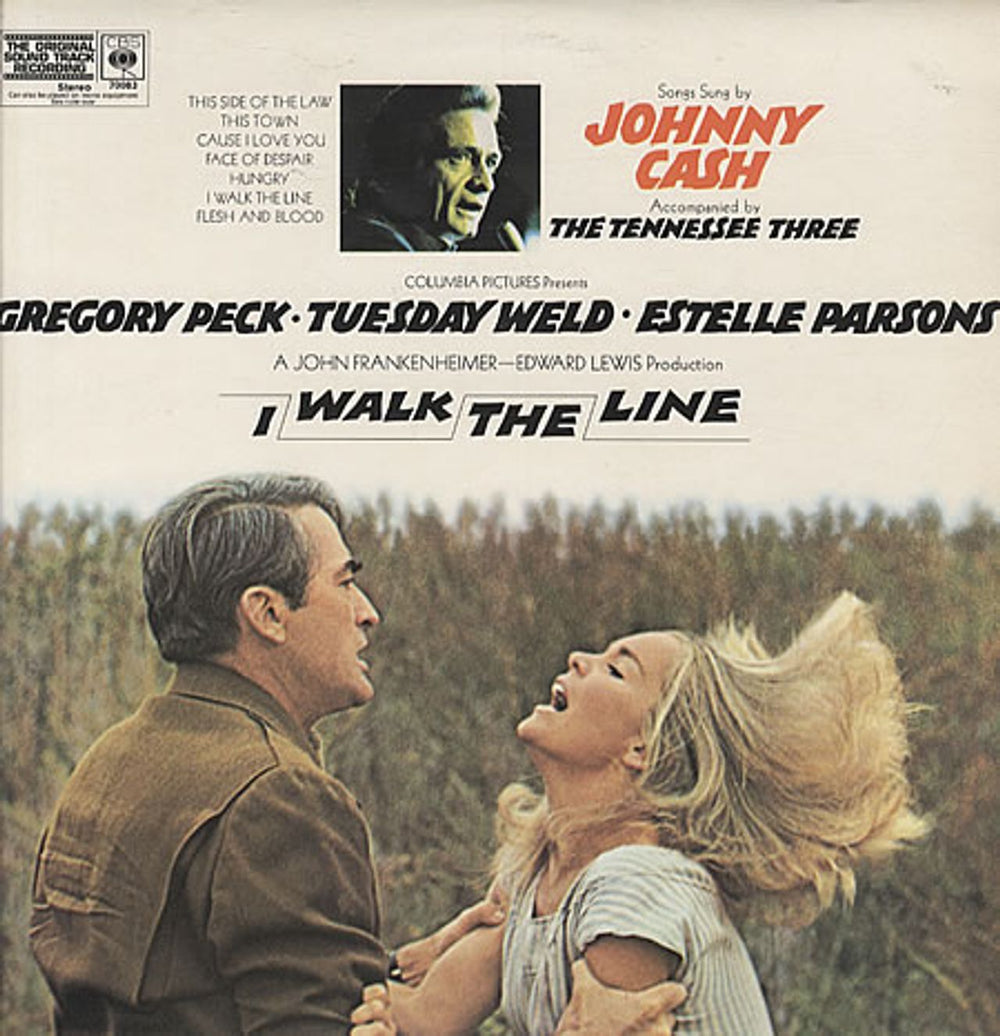 Johnny Cash I Walk The Line UK vinyl LP album (LP record) 70083