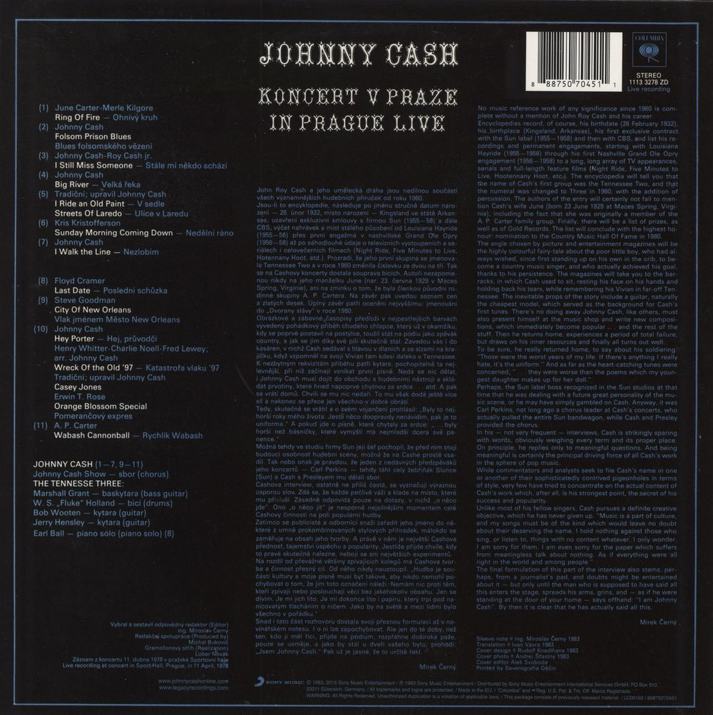 Johnny Cash Koncert V Praze - Red Vinyl UK vinyl LP album (LP record) 888750704511