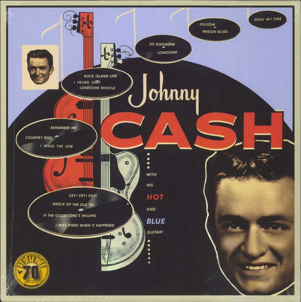 Johnny Cash With His Hot And Blue Guitar: Remastered - Sealed US vinyl LP album (LP record) SUN8046/5047804665