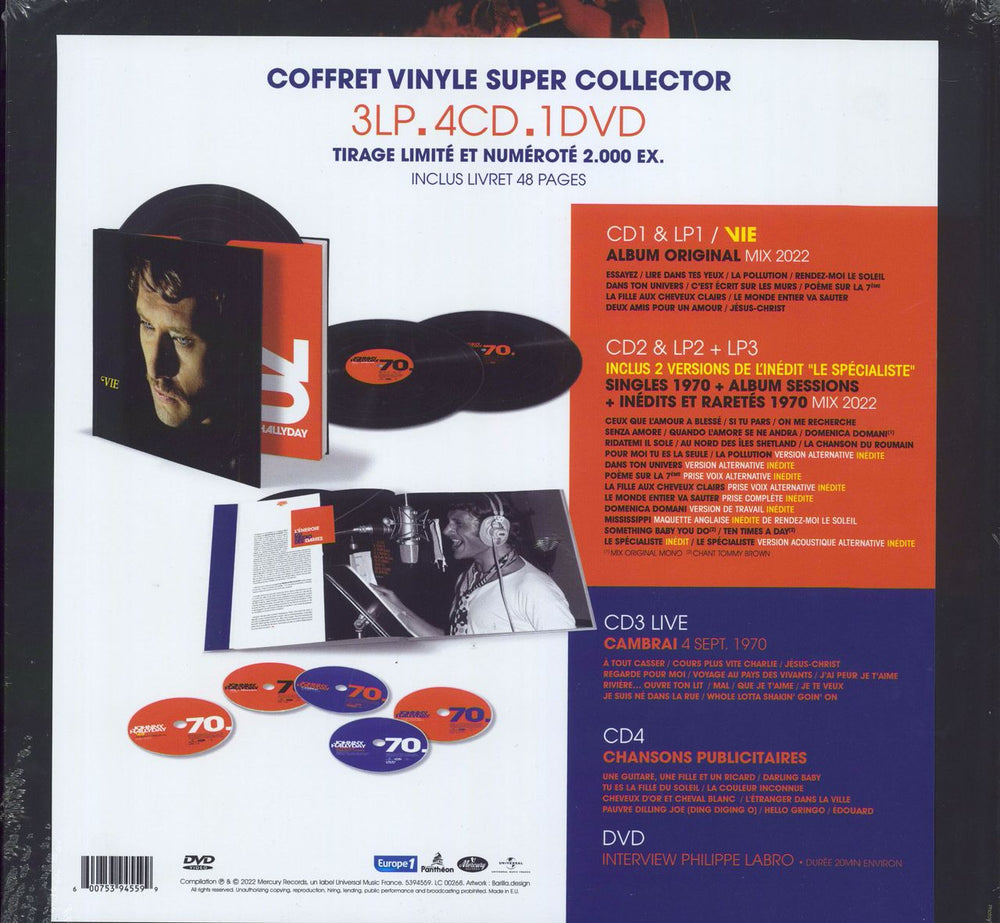 Johnny Hallyday 70: Vie - Sealed Deluxe Edition French box set 600753945599