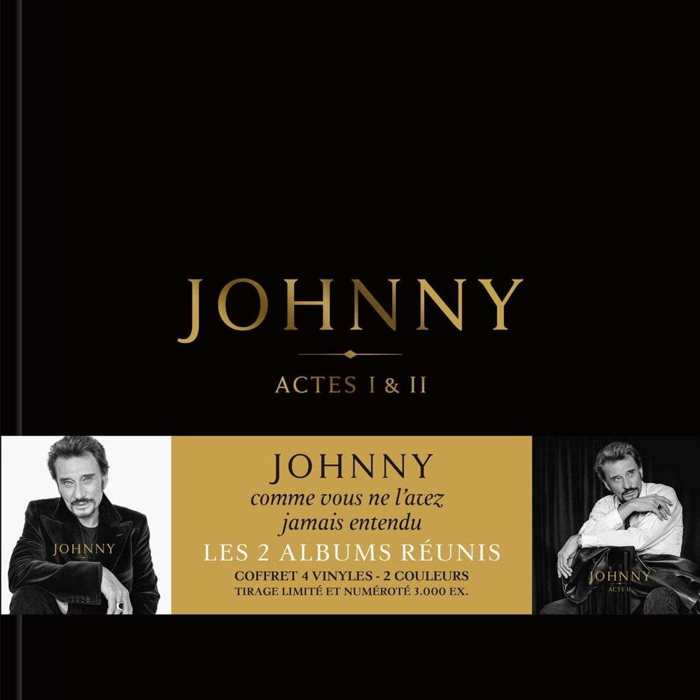 Johnny Hallyday Actes I & II - White & Gold Vinyl - Sealed French 4-LP vinyl album record set 3864173