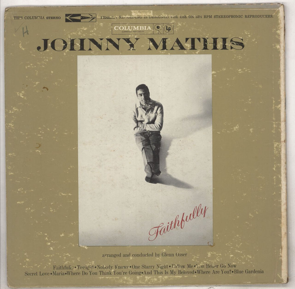 Johnny Mathis Faithfully US vinyl LP album (LP record)