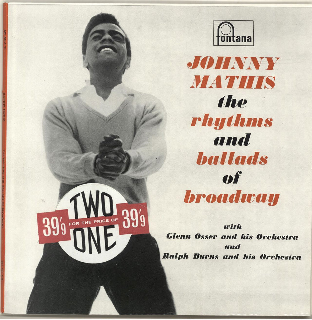 Johnny Mathis The Rhythms And Ballads Of Broadway UK 2-LP vinyl record set (Double LP Album) SET101A-B