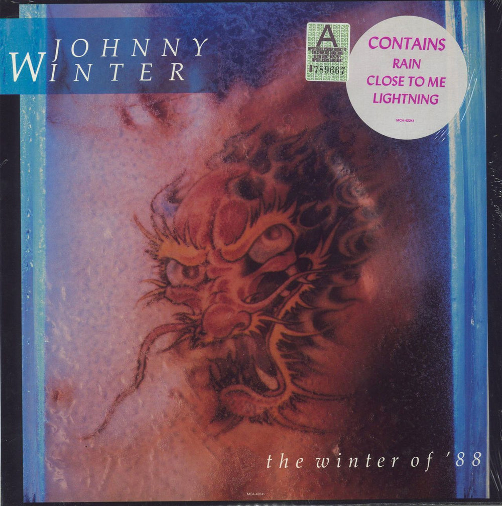 Johnny Winter The Winter Of '88 - Hype Stickered Shrink US vinyl LP album (LP record) MCA-42241