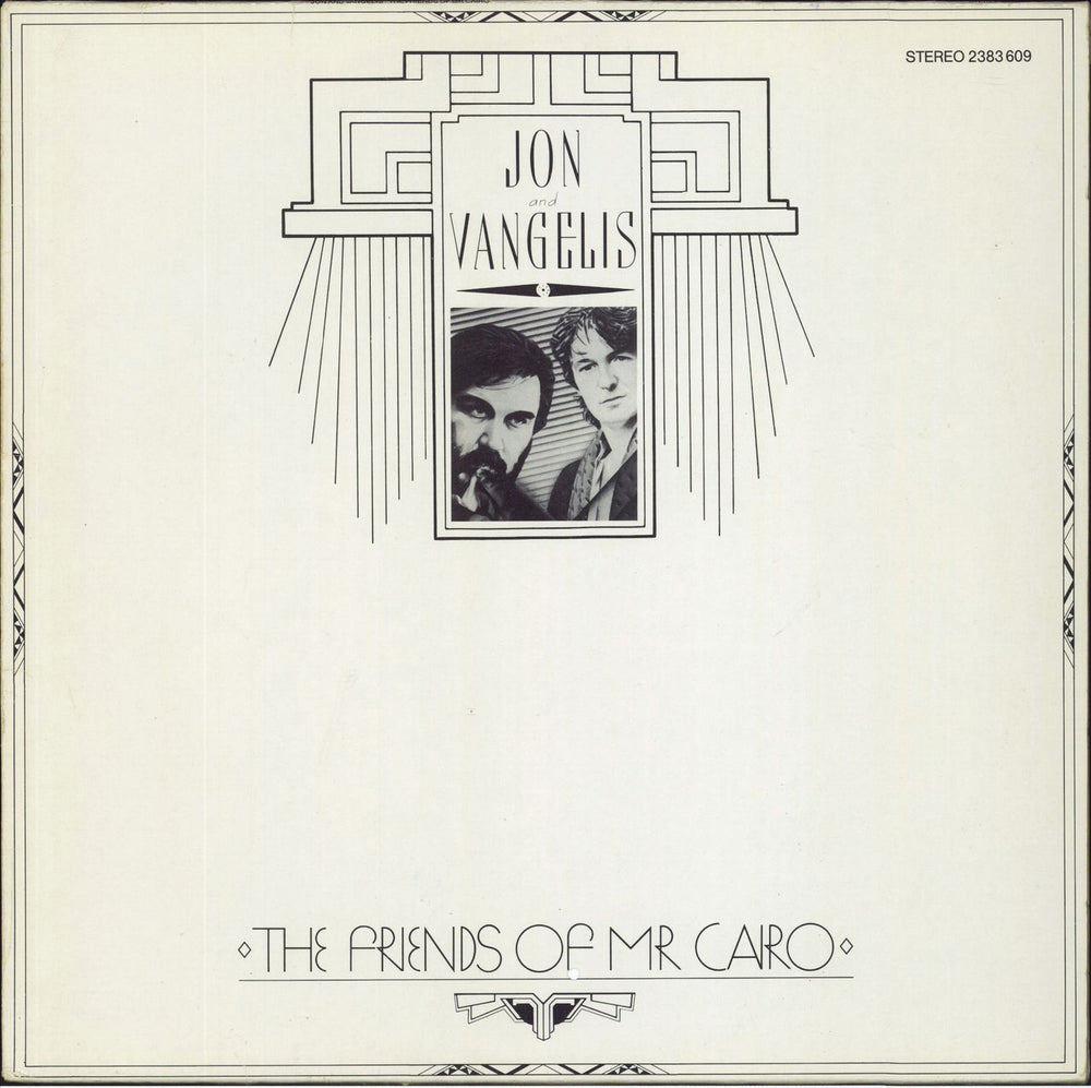 Jon & Vangelis The Friends Of Mr Cairo German vinyl LP album (LP record) 2383609