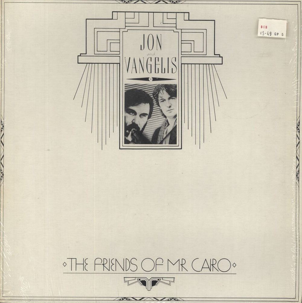 Jon & Vangelis The Friends Of Mr Cairo + Inner - Open Shrink UK vinyl LP album (LP record) POLD5039