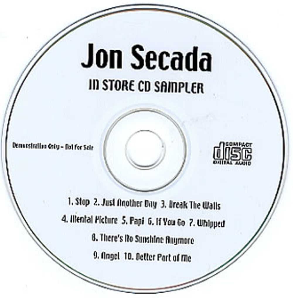 Jon Secada In Store CD Sampler US Promo CD album (CDLP) CC1838