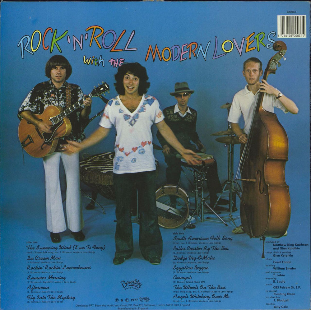 Jonathan Richman & The Modern Lovers Rock 'n' Roll With The Modern Lovers UK vinyl LP album (LP record) 5016105000314