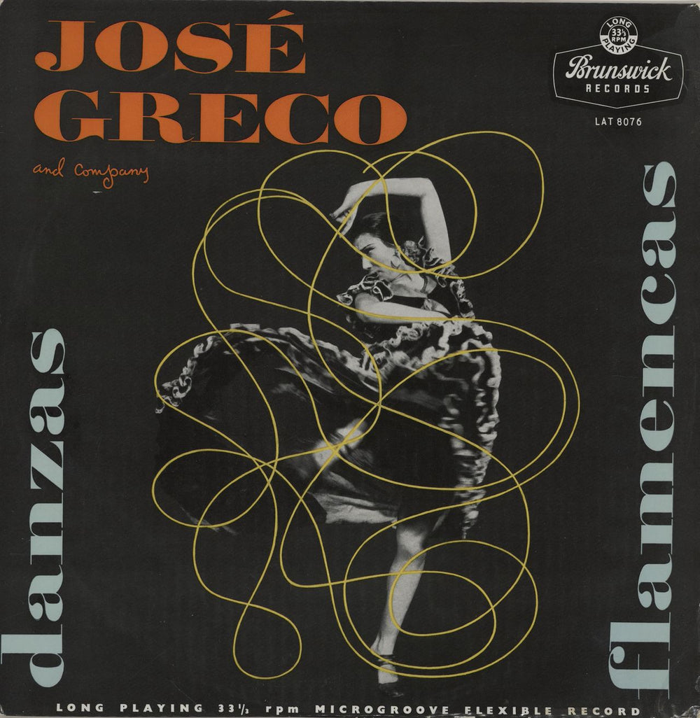 José Greco Danzas Flamencas UK vinyl LP album (LP record) LAT8076