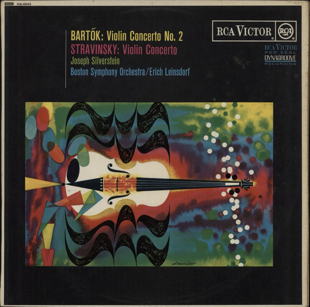 Joseph Silverstein Bartók: Violin Concerto No. 2 / Stravinsky: Violin Concerto UK vinyl LP album (LP record) RB-6643