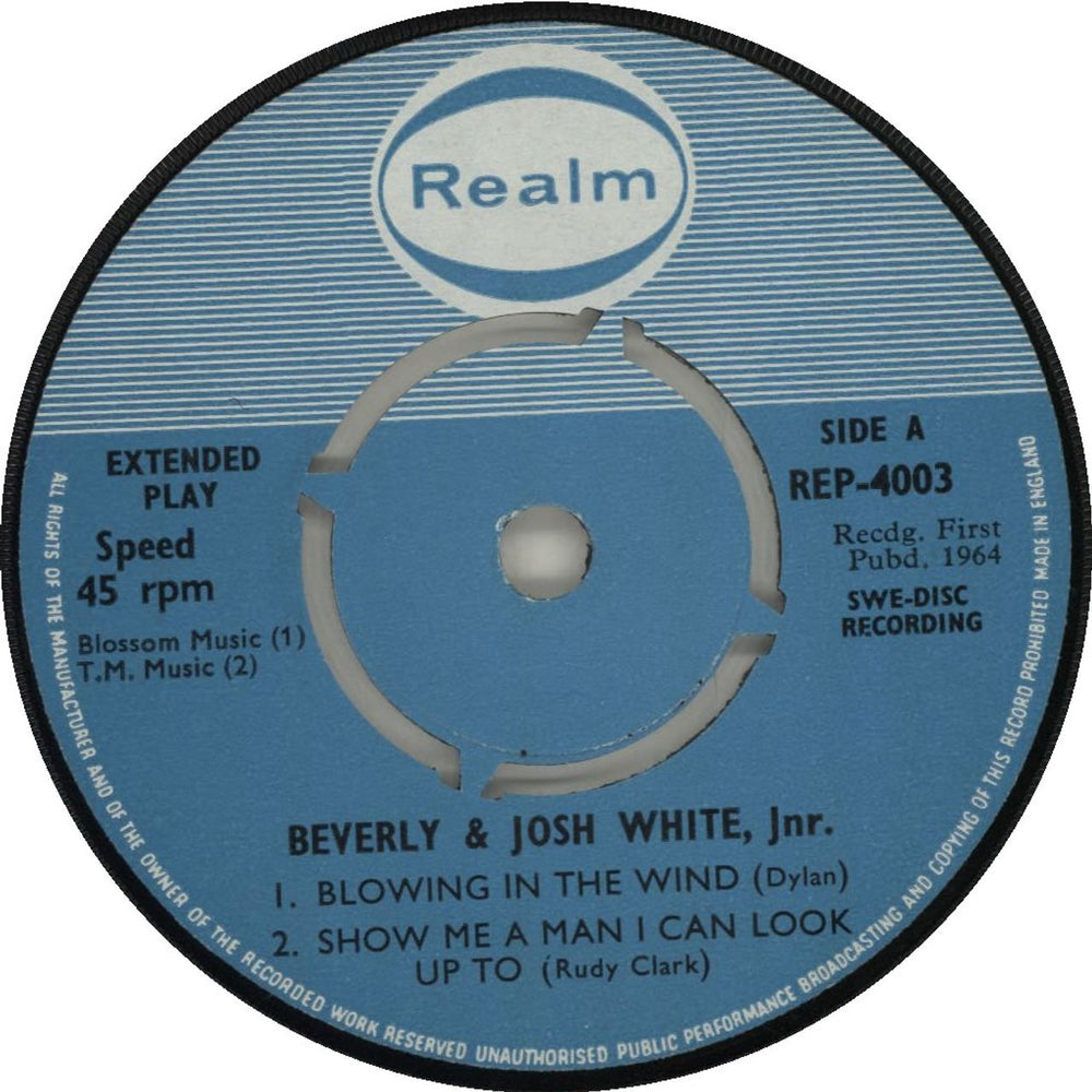 Josh White Jr. Beverly And Josh White Jr. UK 7" vinyl single (7 inch record / 45)