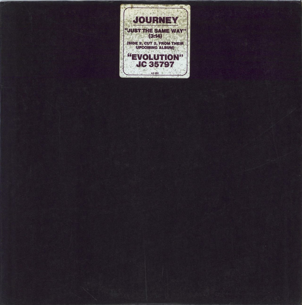 Journey Just The Same Way US Promo 12" vinyl single (12 inch record / Maxi-single) AS568