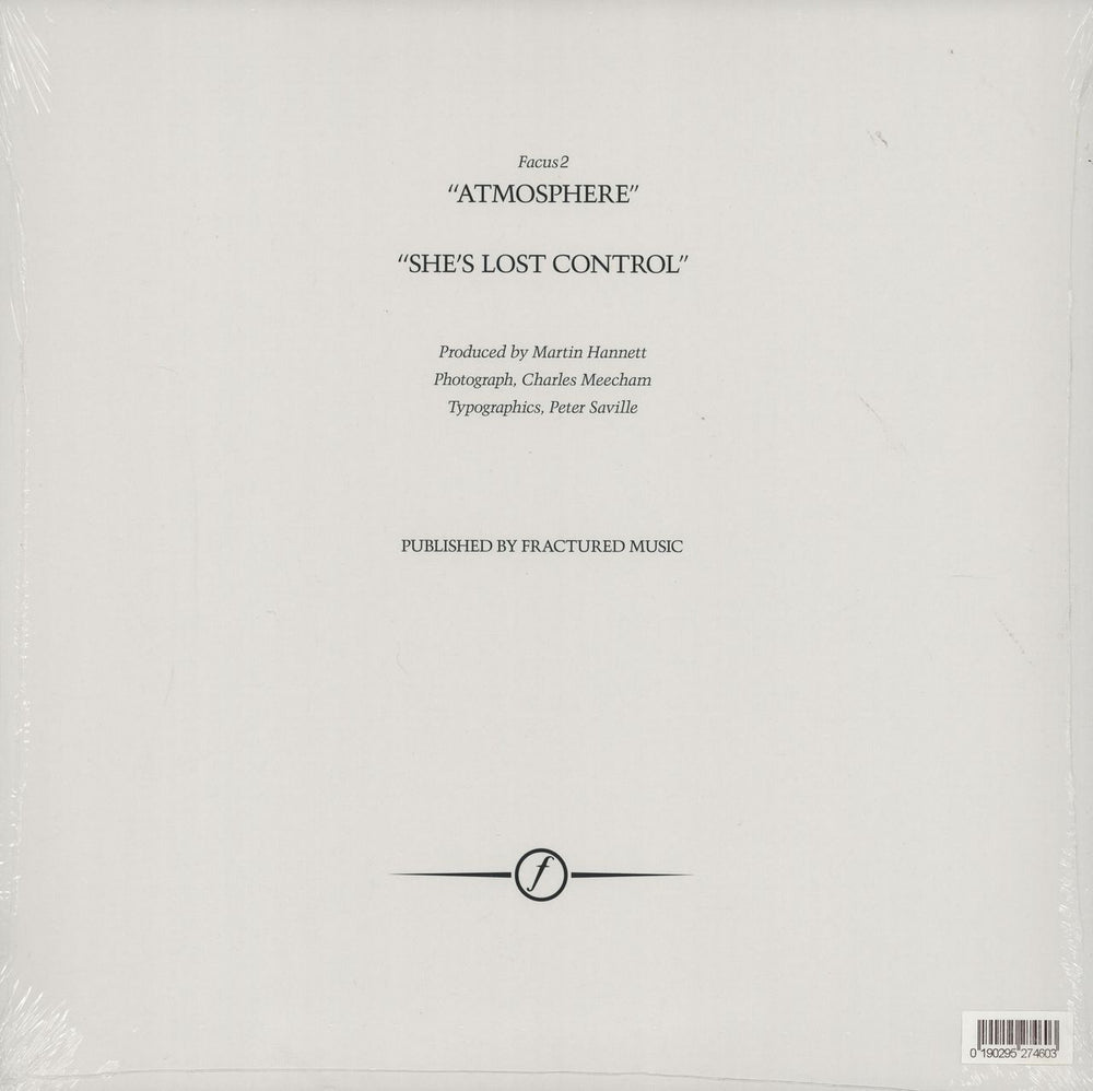 Joy Division Atmosphere - Remastered - Shrink UK 12" vinyl single (12 inch record / Maxi-single) 190295274603