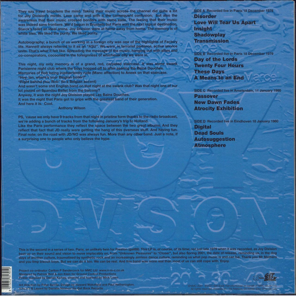 Joy Division Les Bains Douches - Sealed Italian 2-LP vinyl record set (Double LP Album) 8013252317910