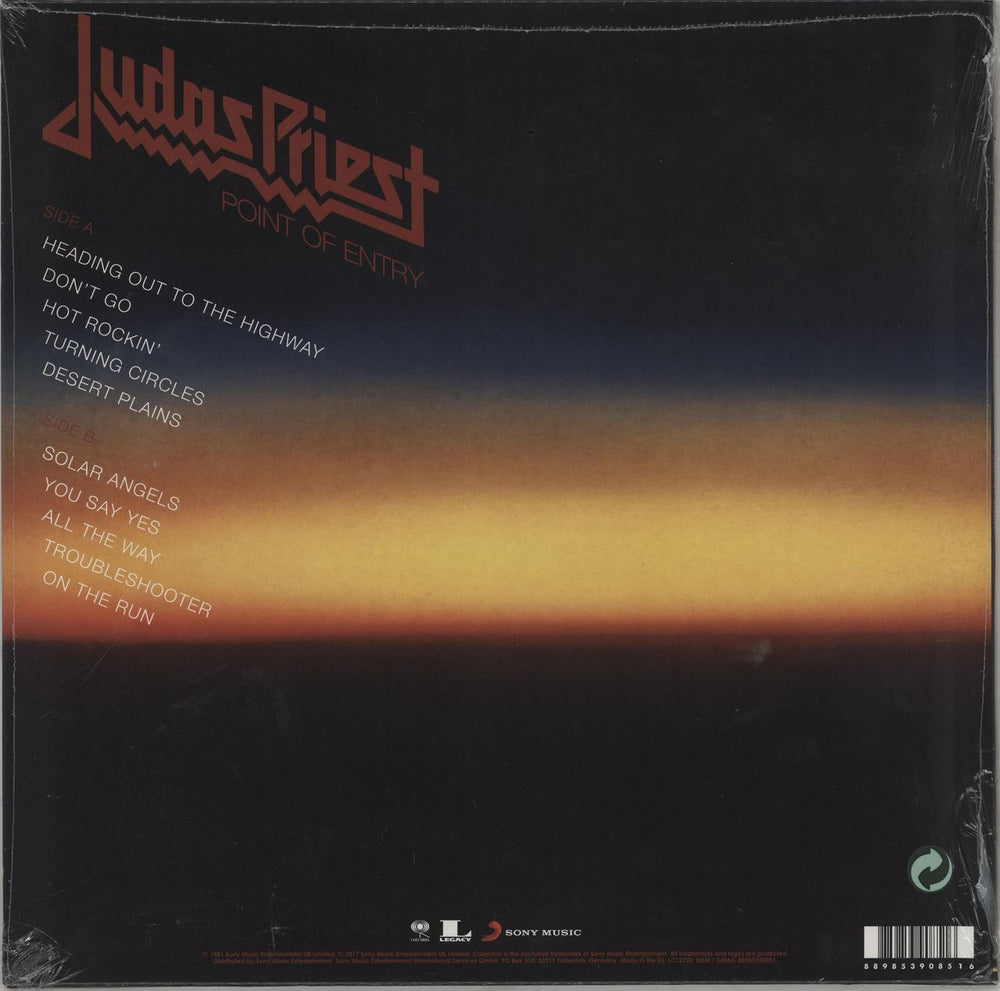 Judas Priest Point of Entry - 180gm - Sealed UK vinyl LP album (LP record) 889853908516