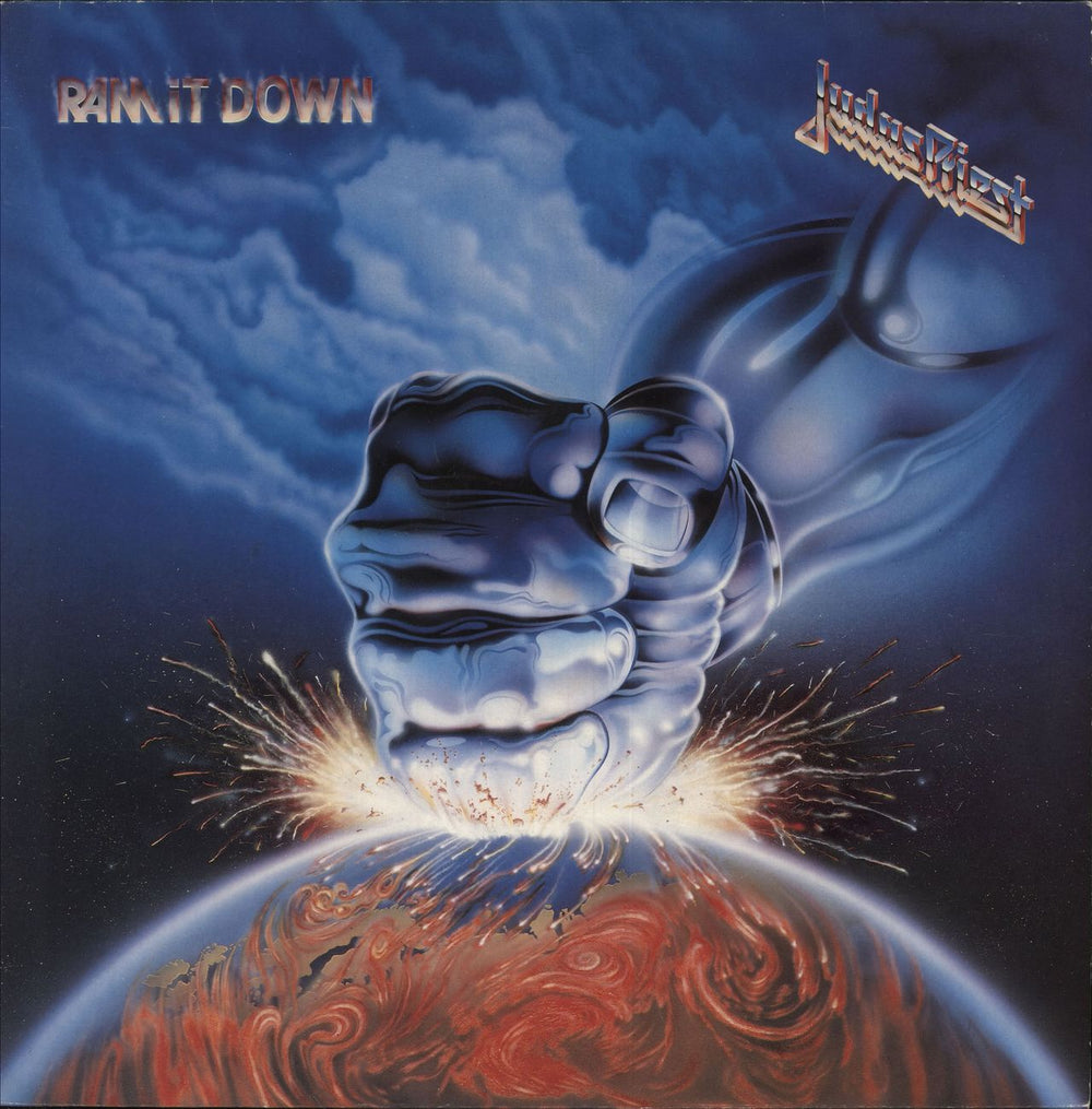 Judas Priest Ram It Down UK vinyl LP album (LP record) 4611081