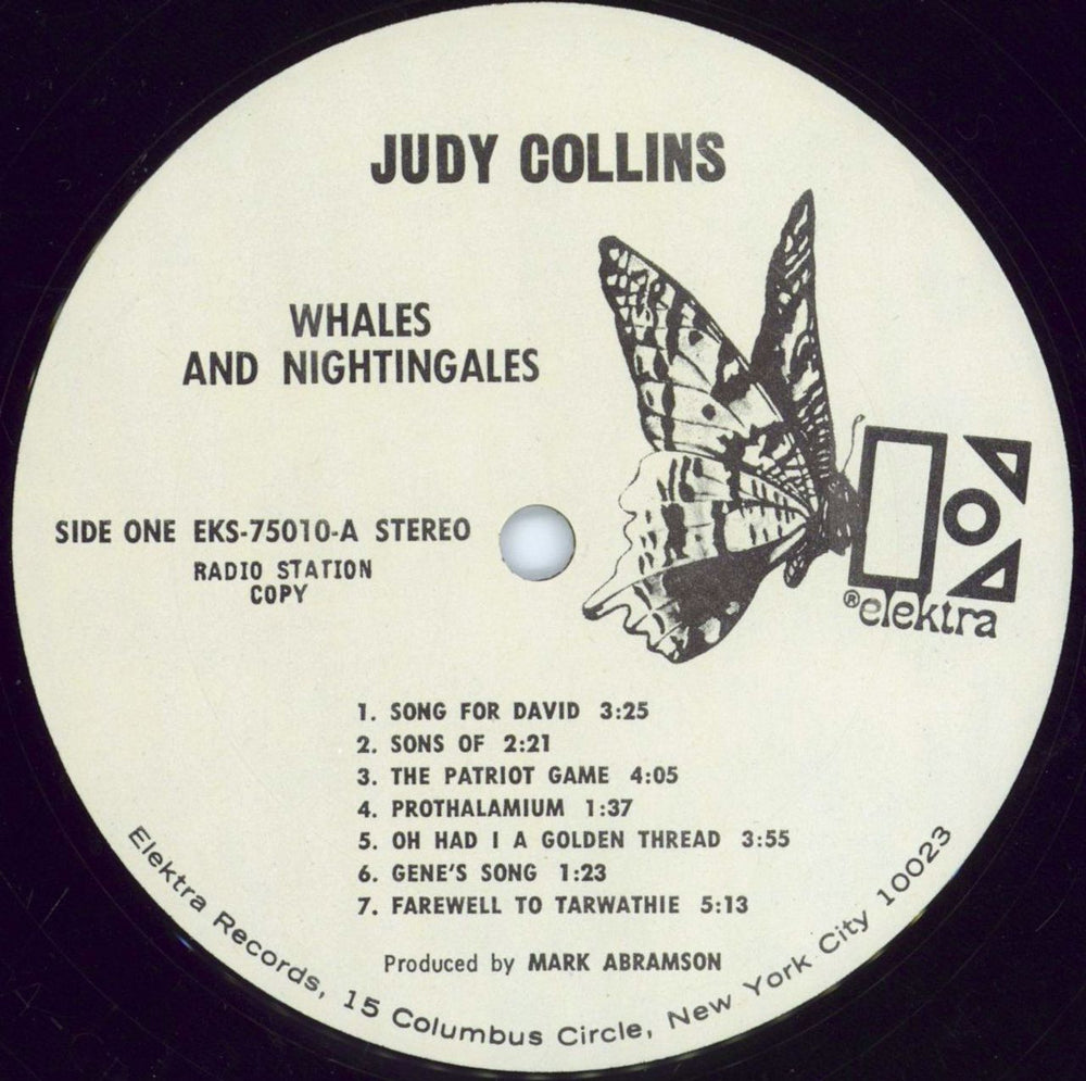 Judy Collins Whales And Nightingales - Promo US vinyl LP album (LP record) JUCLPWH774982