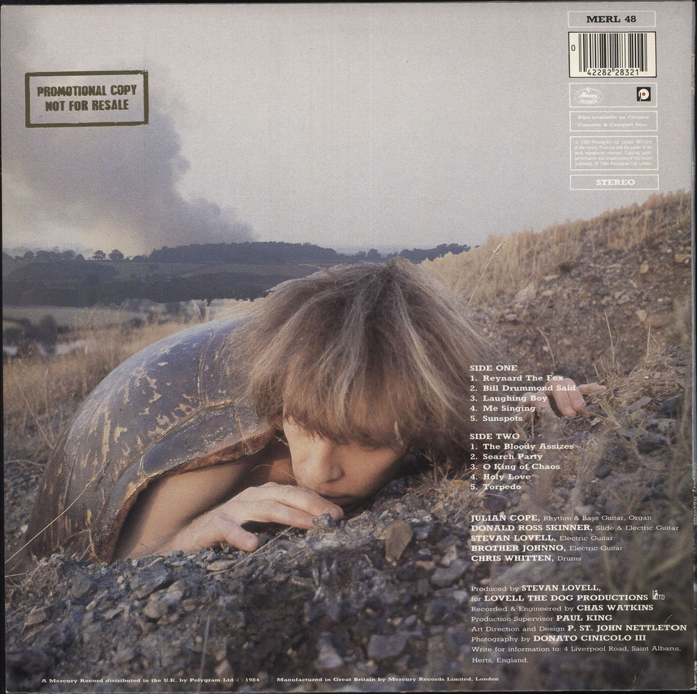 Julian Cope Fried + Poster - Promo Stamped UK vinyl LP album (LP record) 042282283214