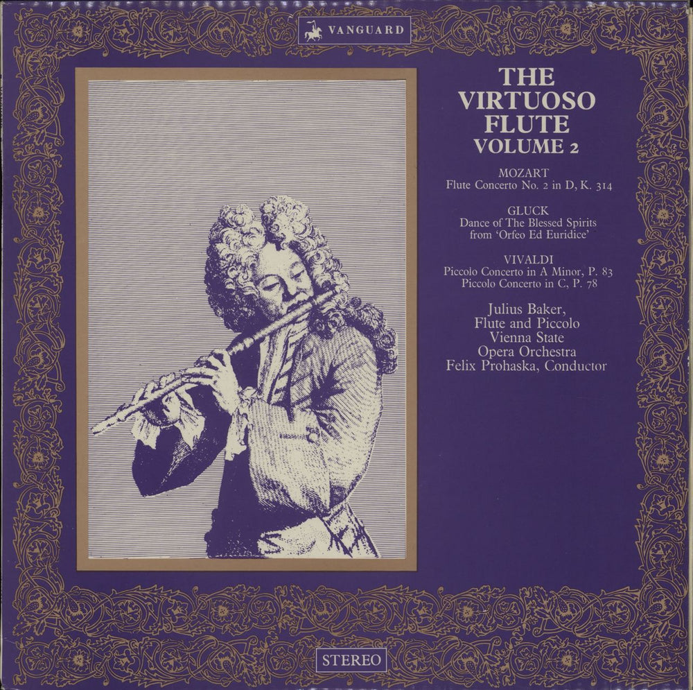 Julius Baker The Virtuoso Flute Volume 2 UK vinyl LP album (LP record) VSL11013