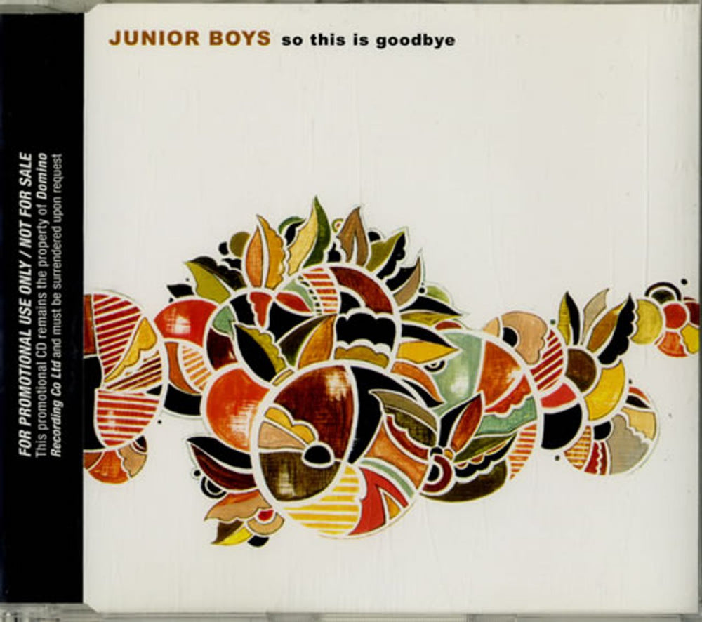 Junior Boys So This Is Goodbye UK Promo CD album (CDLP) WIGCD178P