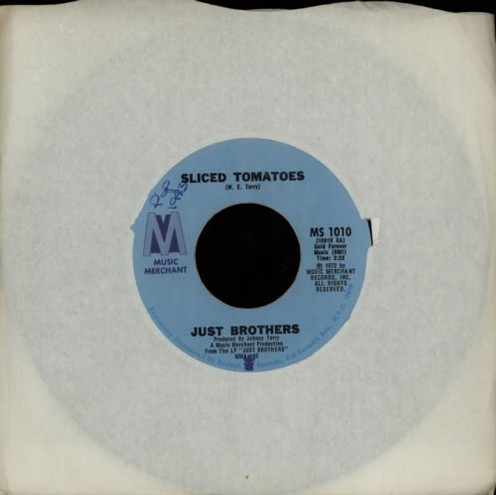 Just Brothers Sliced Tomatoes US 7" vinyl single (7 inch record / 45) MS1010