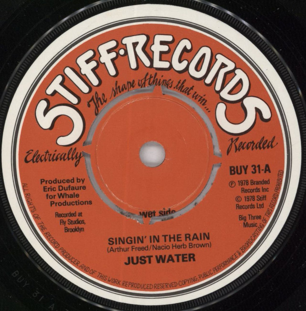 Just Water Singin' In The Rain UK 7" vinyl single (7 inch record / 45) K8107SI820413