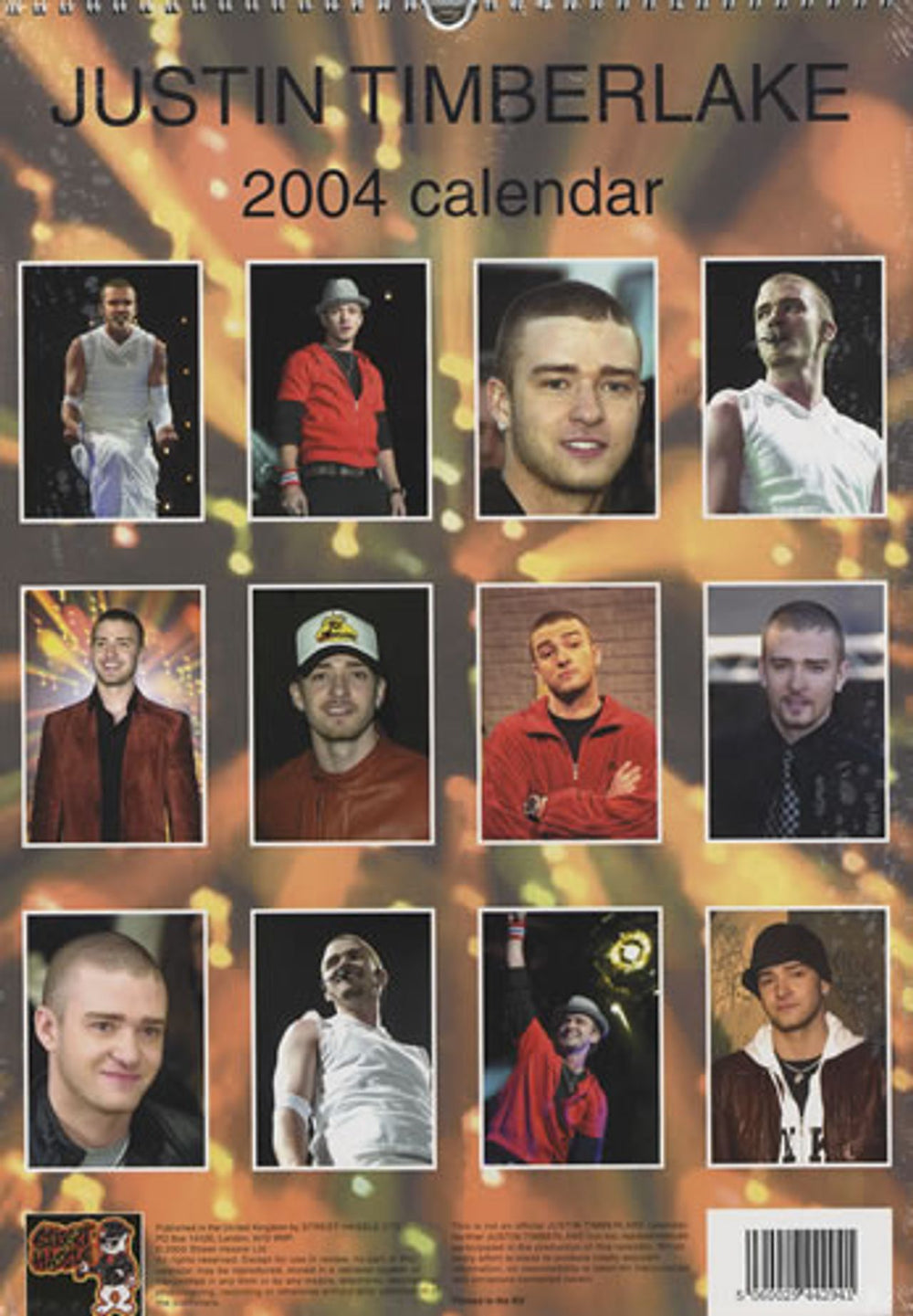 Justin Timberlake 2004 Calendar UK calendar JTLCACA406337