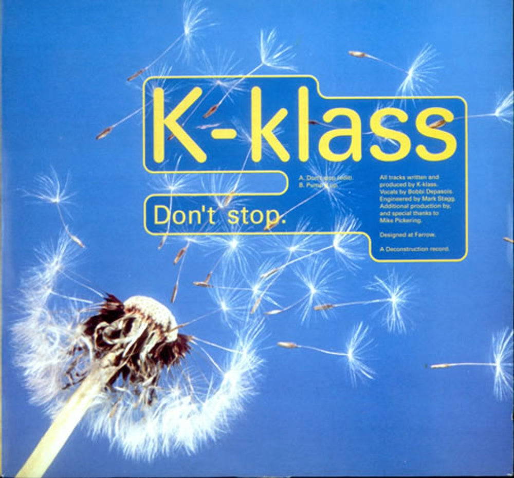 K-Klass Don't Stop UK 7" vinyl single (7 inch record / 45) R6325