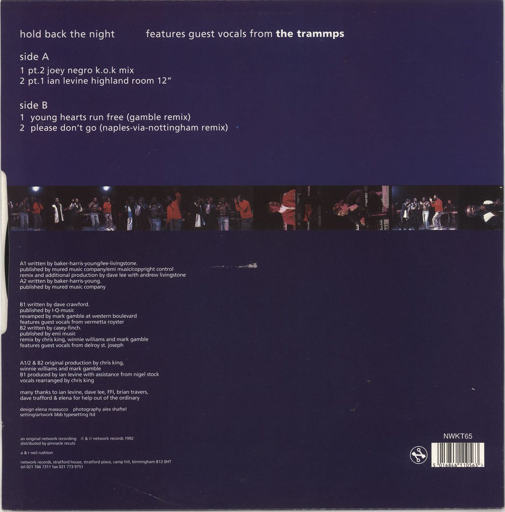 K.W.S. Hold Back The Night UK 12" vinyl single (12 inch record / Maxi-single) 5016846110563