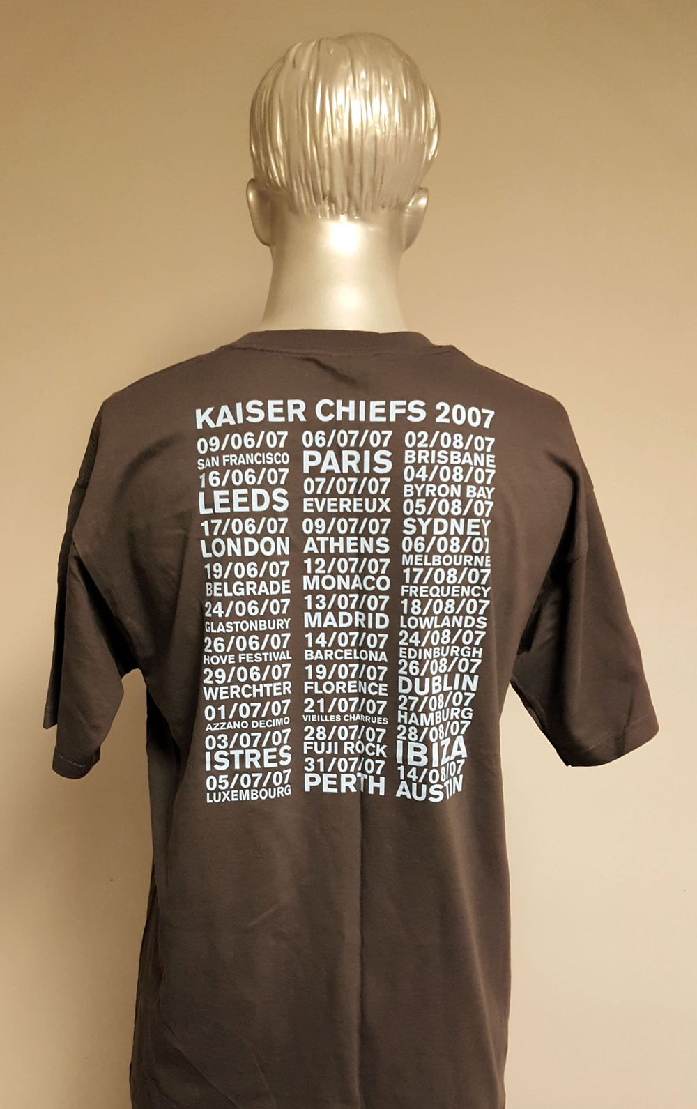 Kaiser Chiefs 2007 Tour - Grey/Large UK t-shirt KAZTSTO672276