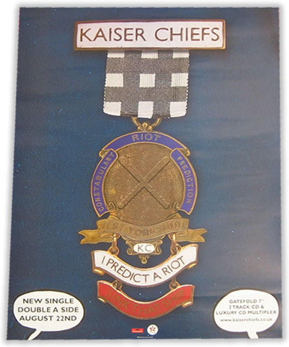 Kaiser Chiefs Employment/I Predict A Riot Promotional Poster UK poster KAZPOEM402543