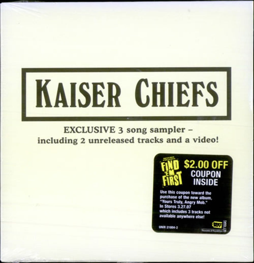 Kaiser Chiefs Exclusive 3 Song Sampler - sealed US CD single (CD5 / 5") UNIR21804-2