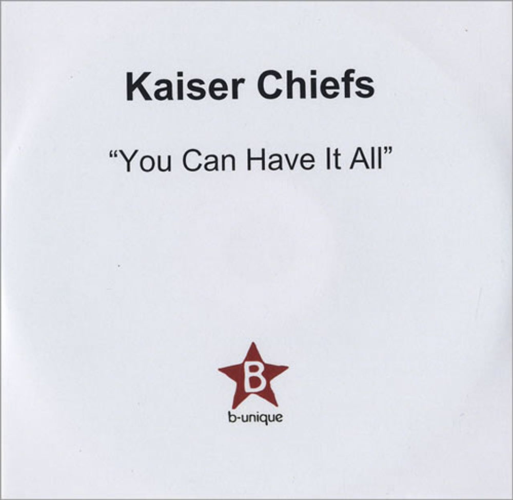 Kaiser Chiefs You Can Have It All UK Promo CD-R acetate CD-R ACETATE